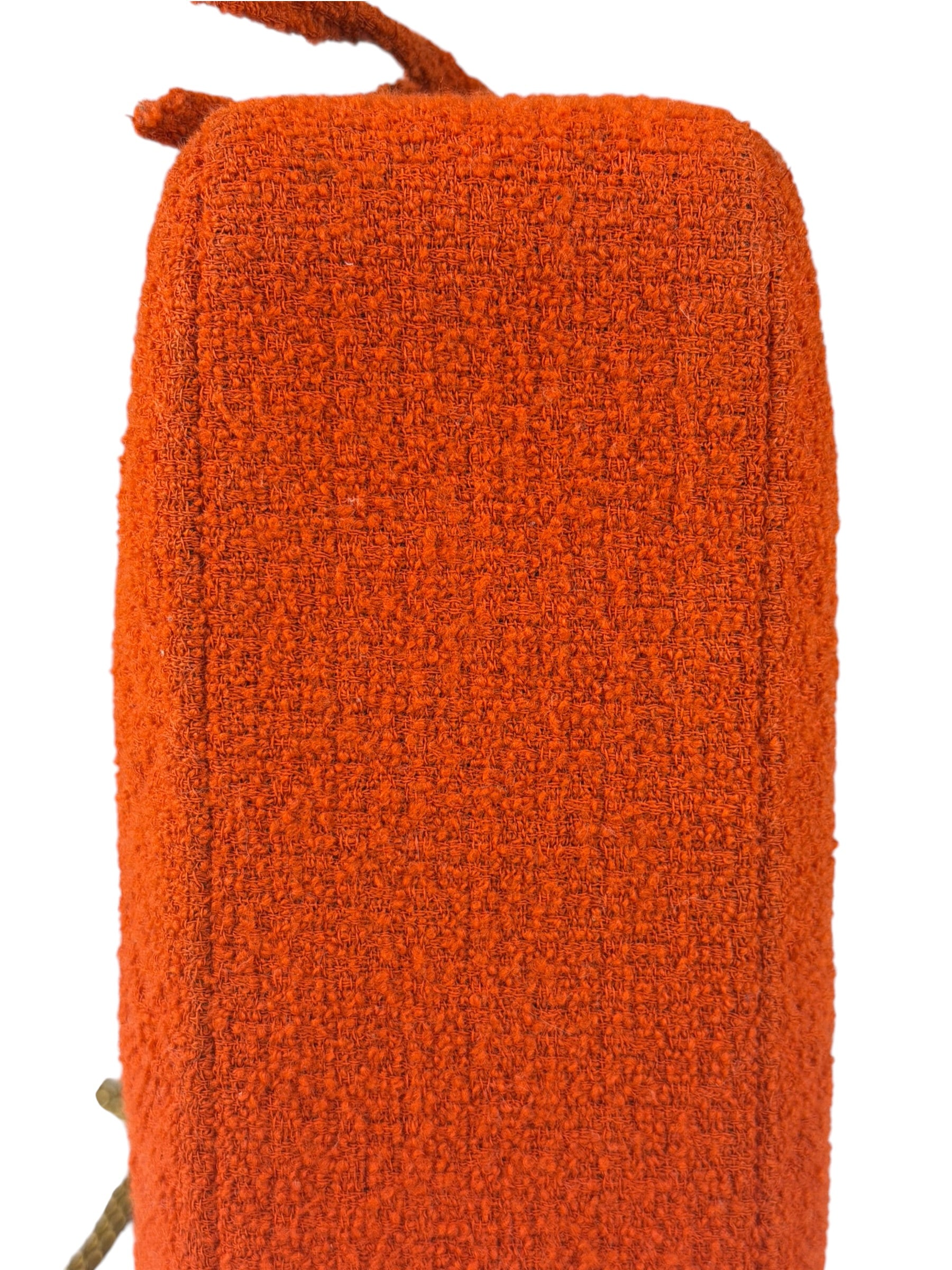 Chanel Vintage Red Quilted Tweed Shoulder Bag 1994