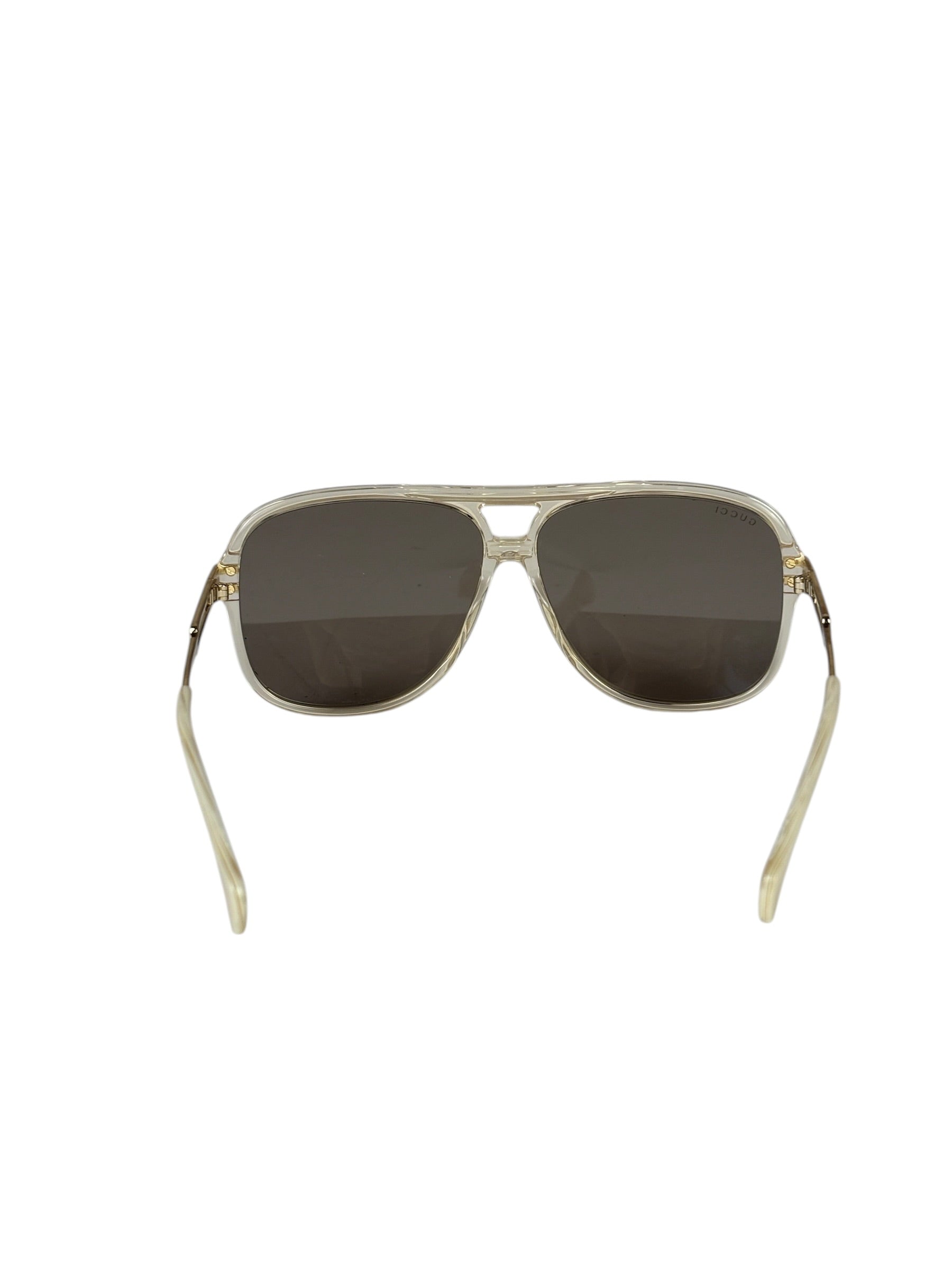 Gucci GG1105S Oversized Aviator Gold-Tone Sunglasses