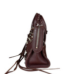 Balenciaga Burgundy Mini City Bag