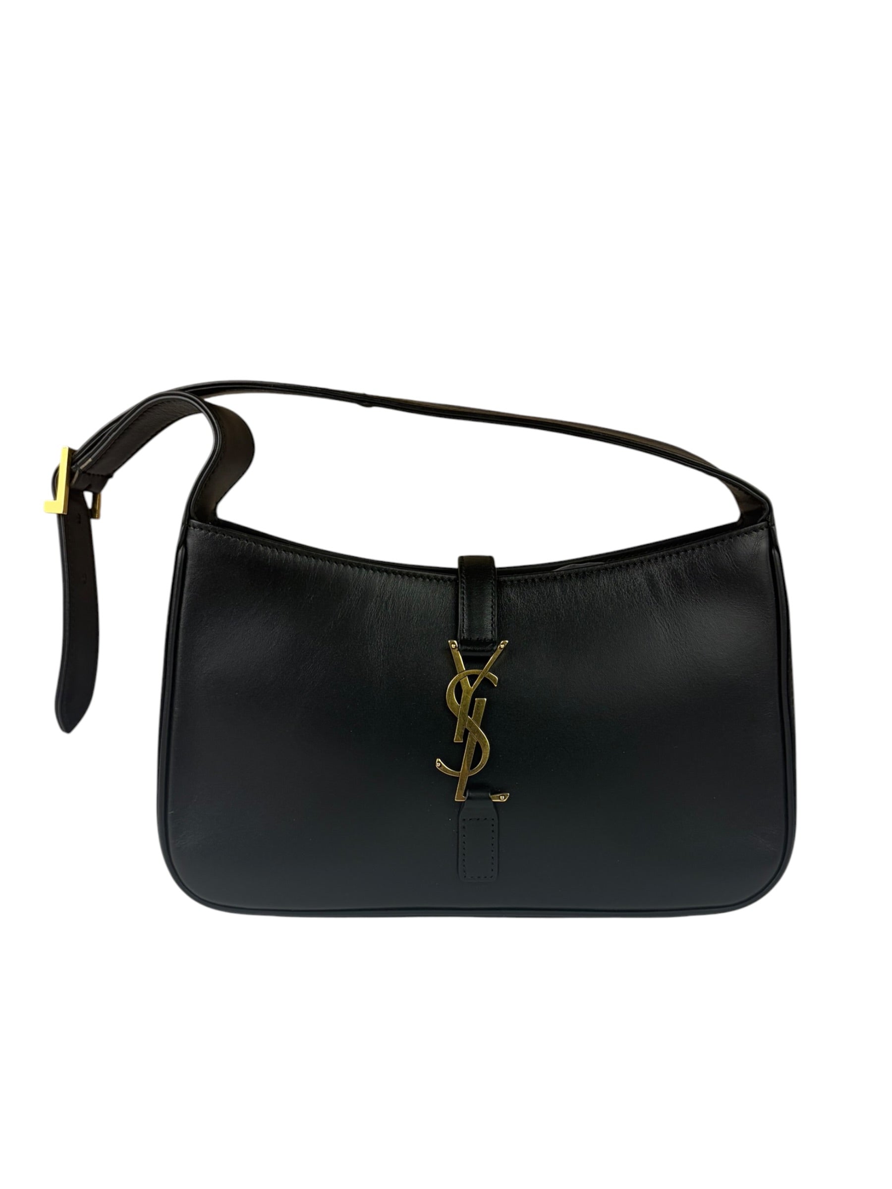 Yves Saint Laurent Black Leather Le 5 À 7 Hobo Bag