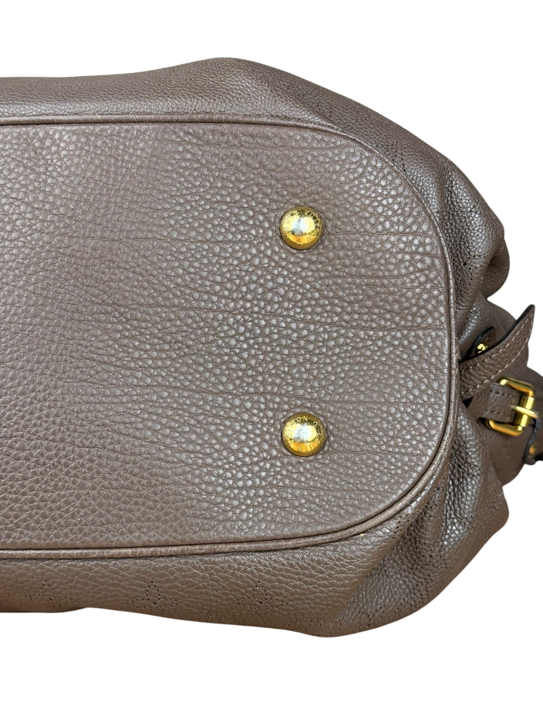 Louis Vuitton Brown Leather Mahina Hobo Bag