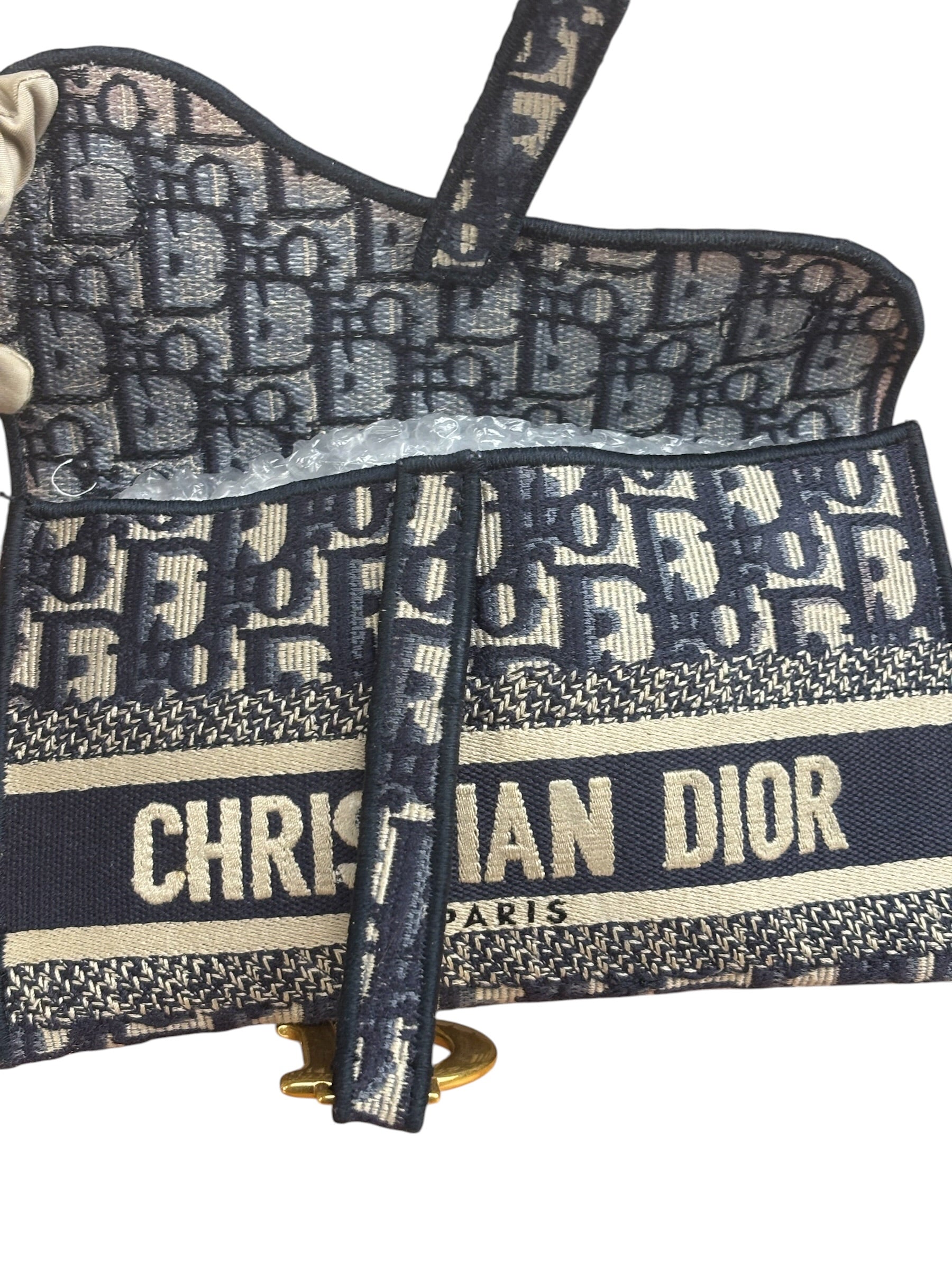 Christian Dior Oblique Slim Saddle Pouch