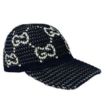 Gucci Navy GG Crochet Cotton Baseball Hat