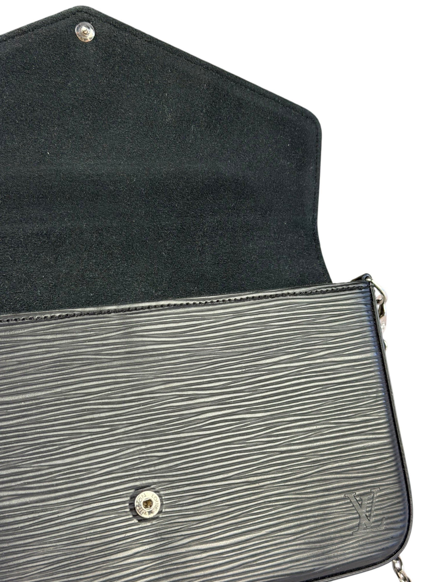 Louis Vuitton Black Epi Leather Felicie Pochette