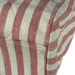 Chanel Vintage Pink/Cream Denim Maxi Stripped Tote 1994