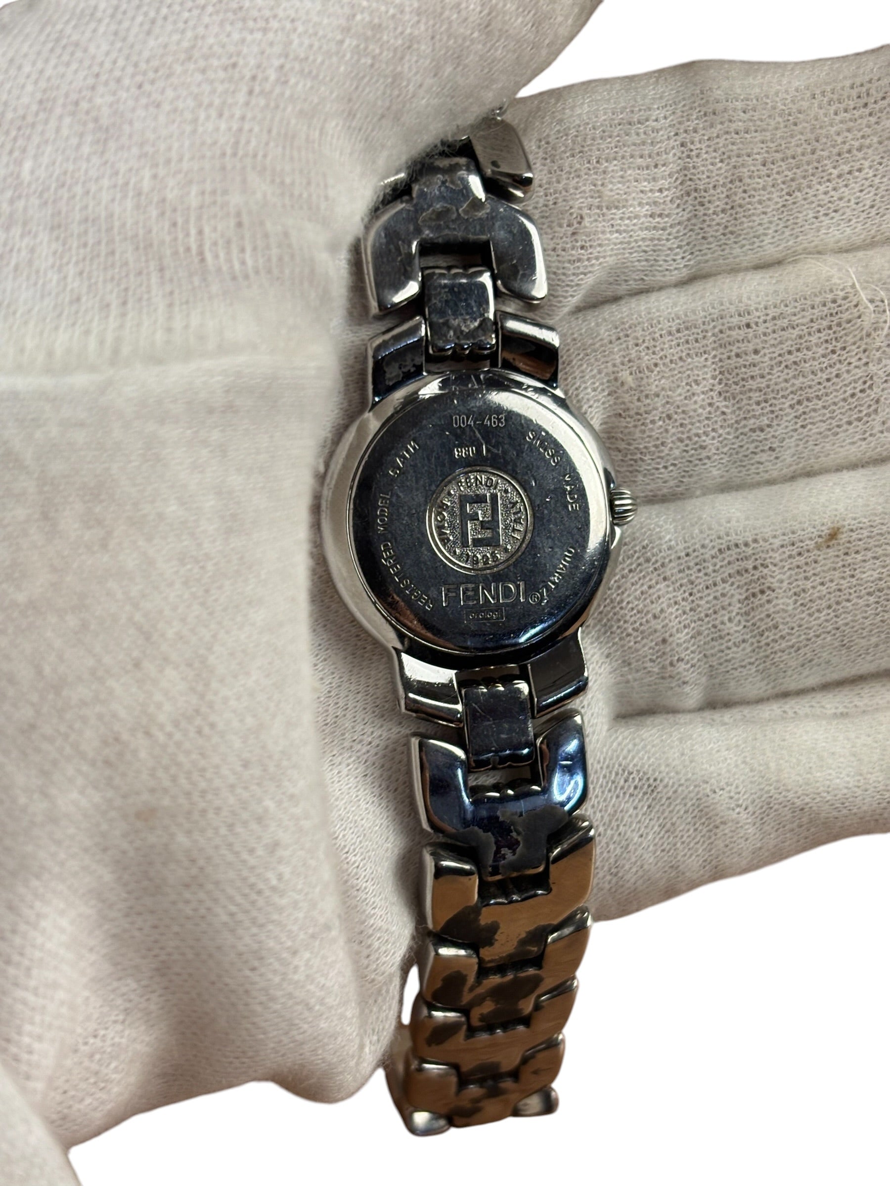 Fendi Vintage Mother-Of-Pearl Dial Orologi Two-Tone Watch 980L