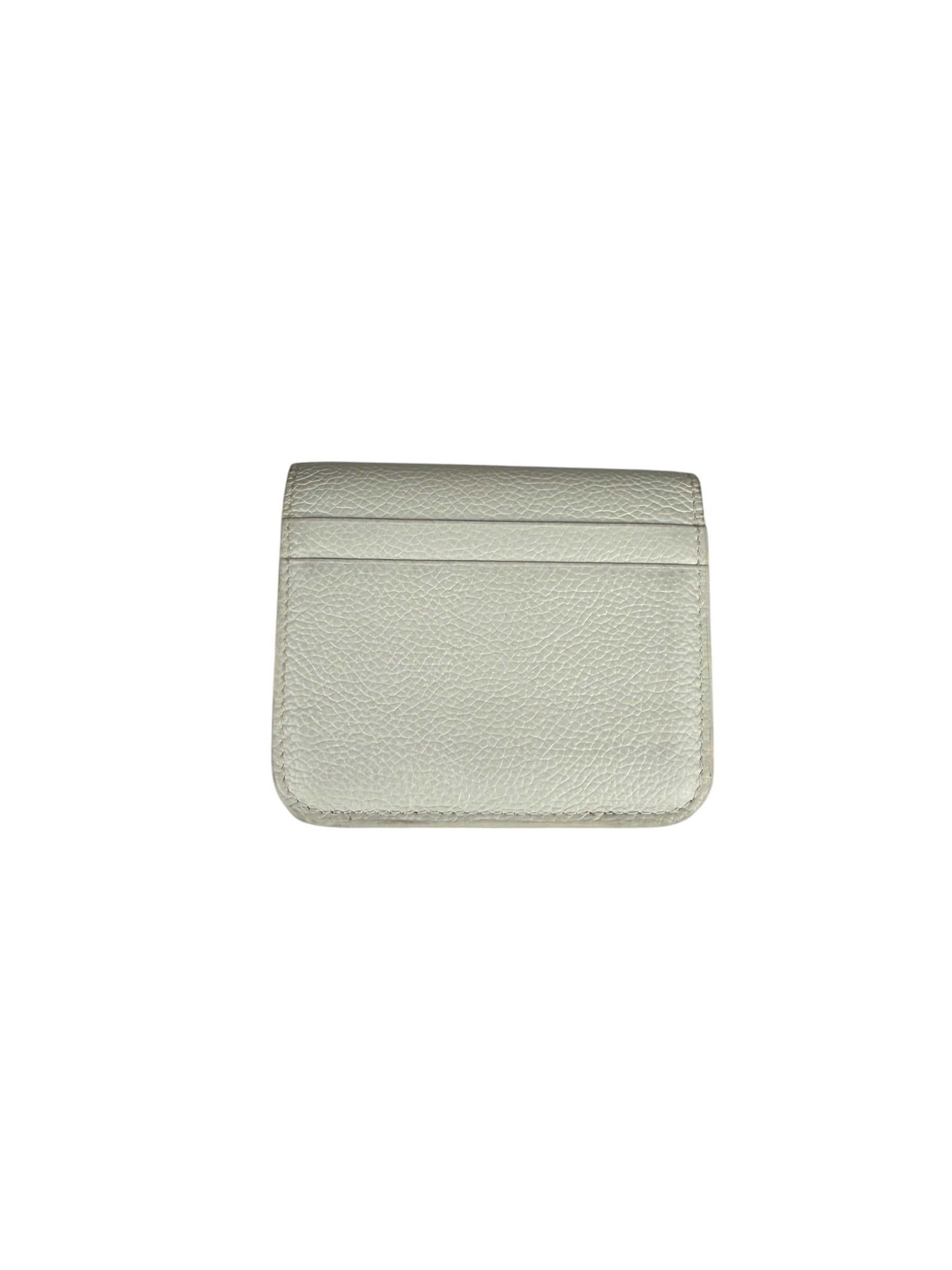 Balenciaga White Leather Cash Mini Wallet
