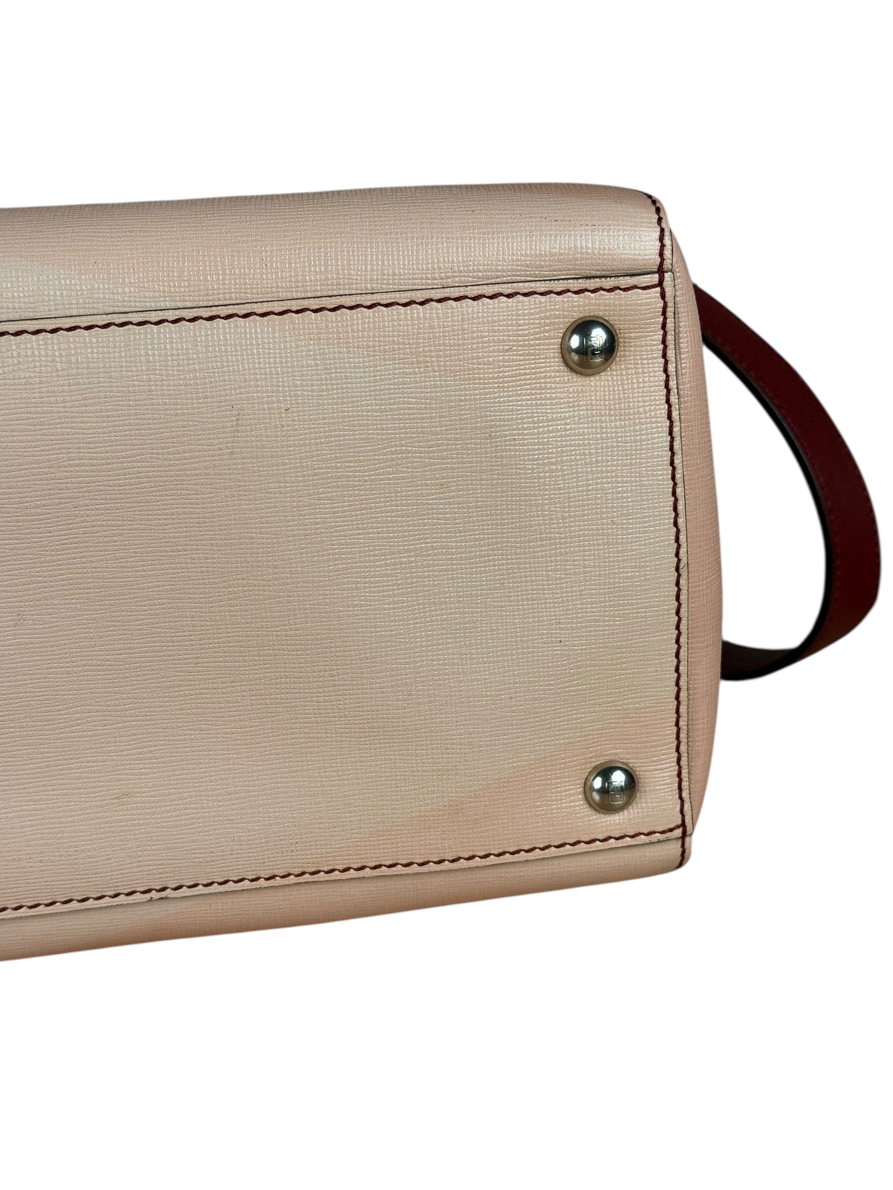 Fendi 2Jours Red Geometric Medium Tote