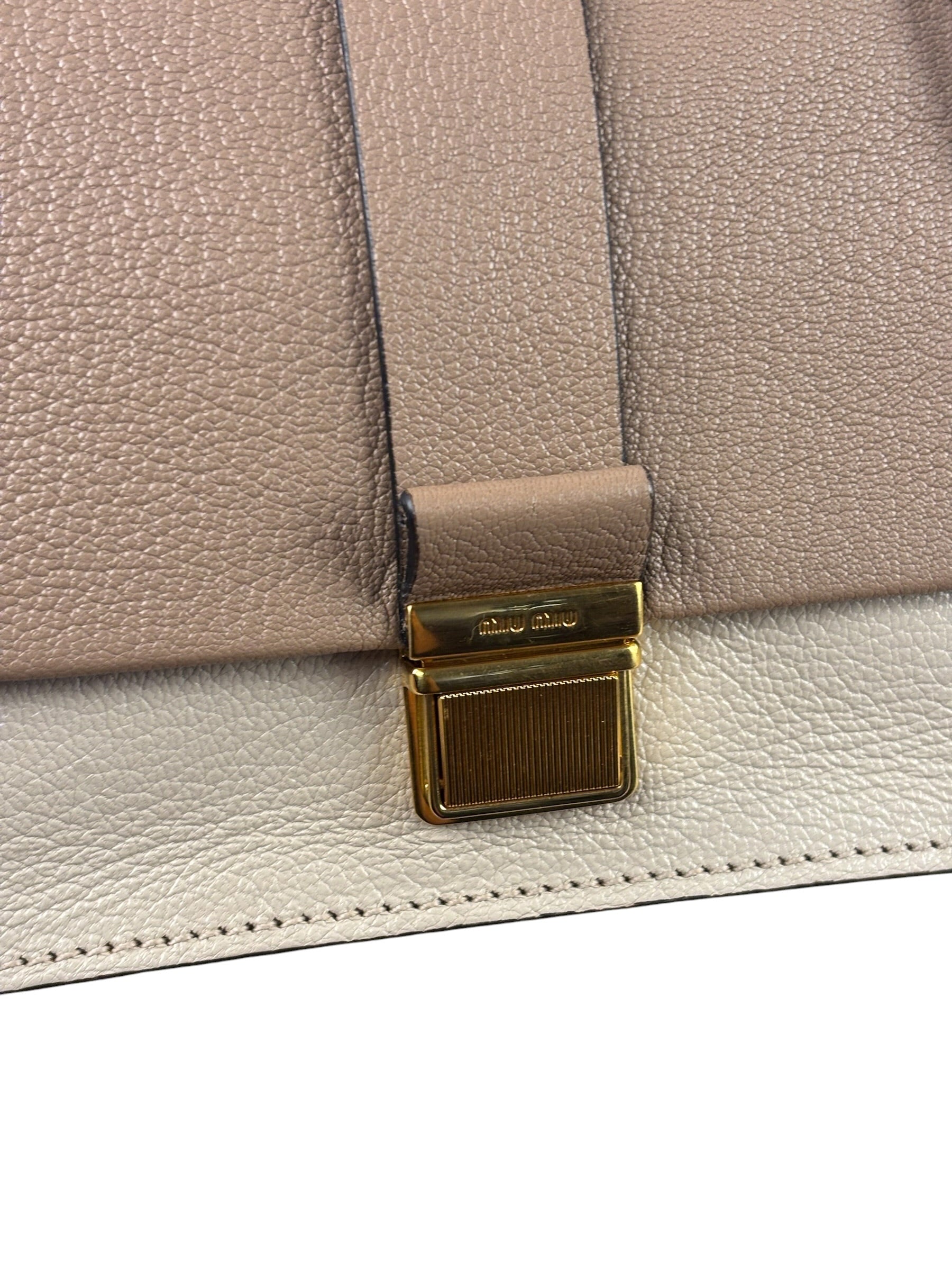 Miu Miu Beige/Cream Madras Small Crossbody Bag