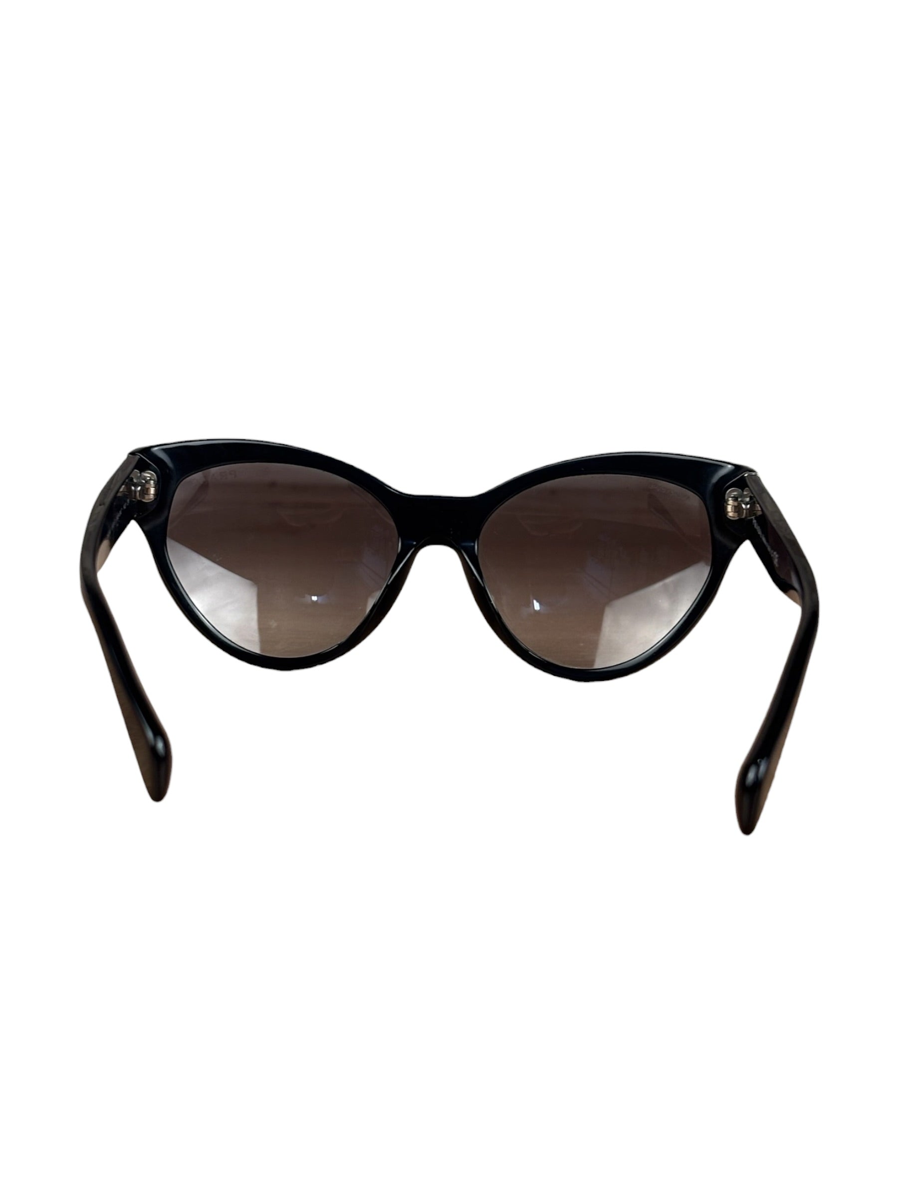 Prada Vintage Black Cat Eye Sunglasses