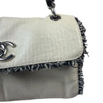 Chanel Cream Lambskin Funny Tweed Flap Bag 2009