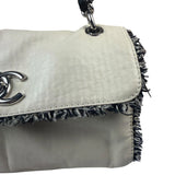Chanel Cream Lambskin Funny Tweed Flap Bag 2009