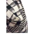 Chanel Bicolor Leather Trim Gingham Canvas Coco Mark Handbag 2010
