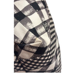 Chanel Bicolor Leather Trim Gingham Canvas Coco Mark Handbag 2010