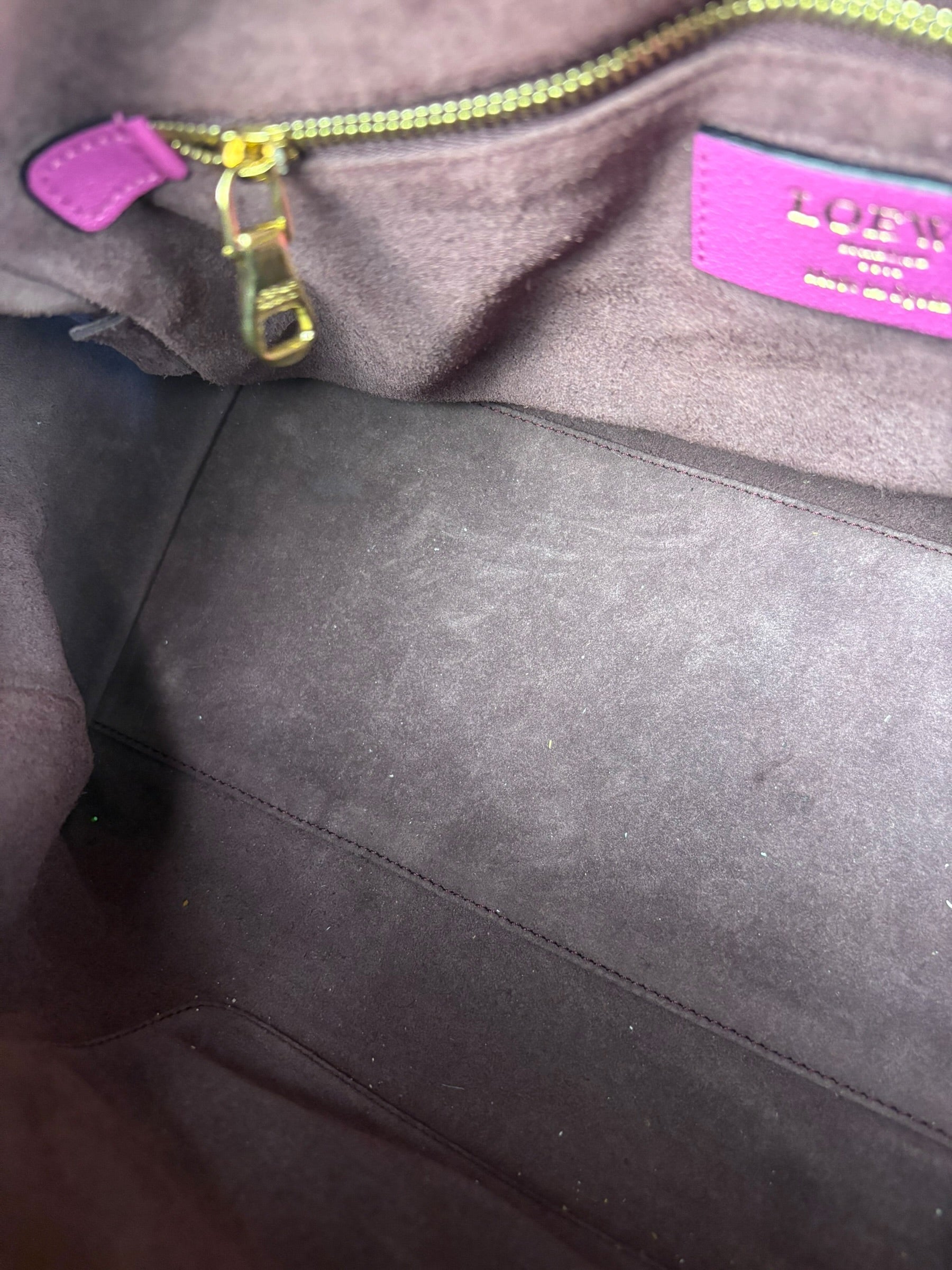 Loewe Vintage Pink Pebbled Leather Mini Boston Bag