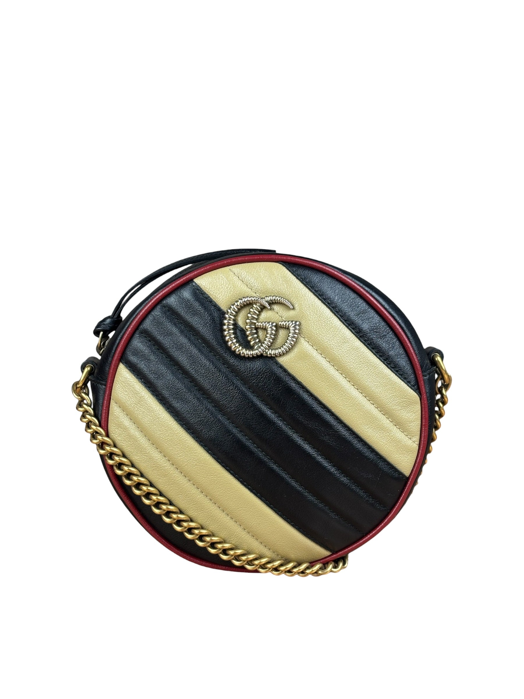 Gucci Multicolor Leather Azalea Marmont Round Crossbody