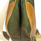 Prada Green/Brown Nylon/Leather Trim Crossbody Bag