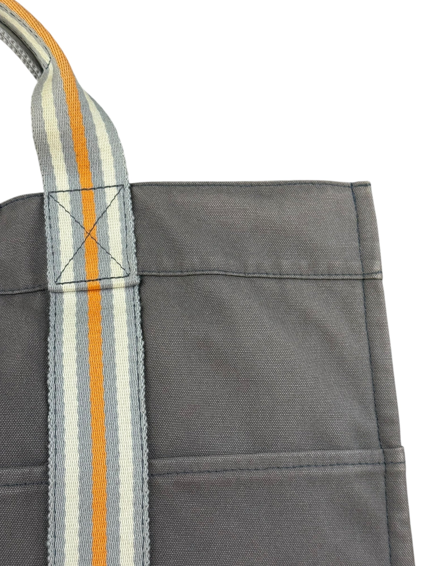 Hermes Grey Canvas Fourre Tout GM