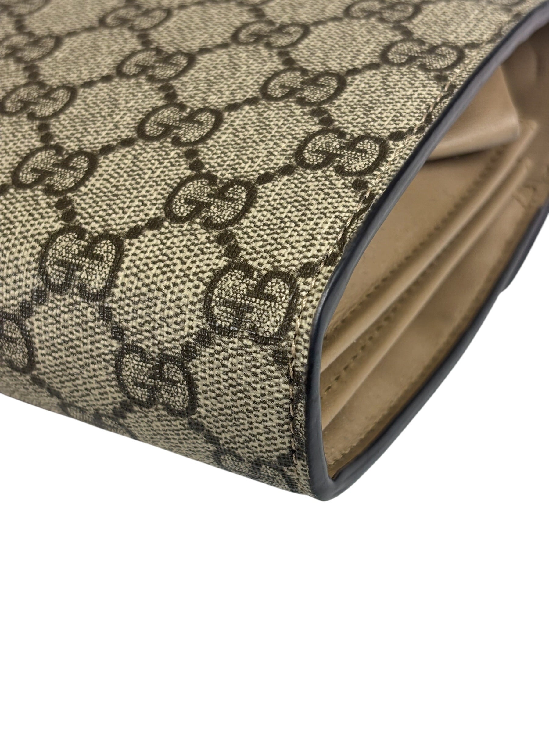 Gucci Beige Leather GG Dionysus Small Wallet On Chain