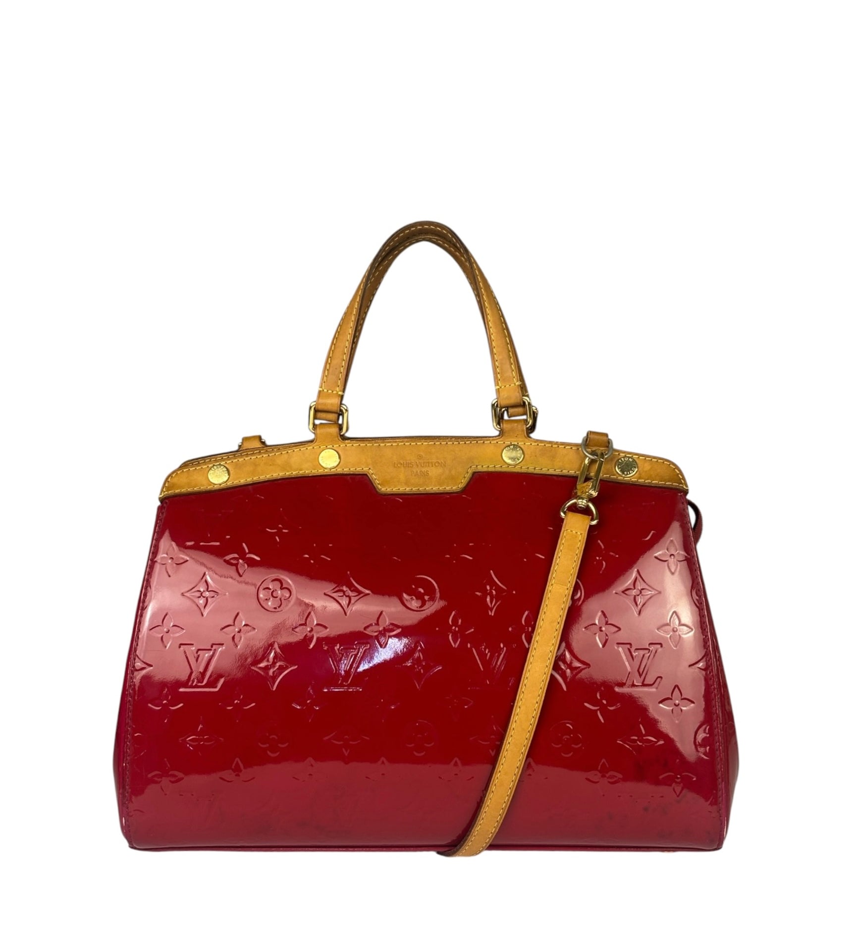 Louis Vuitton Red Vernis Brea Two-Way Bag MM