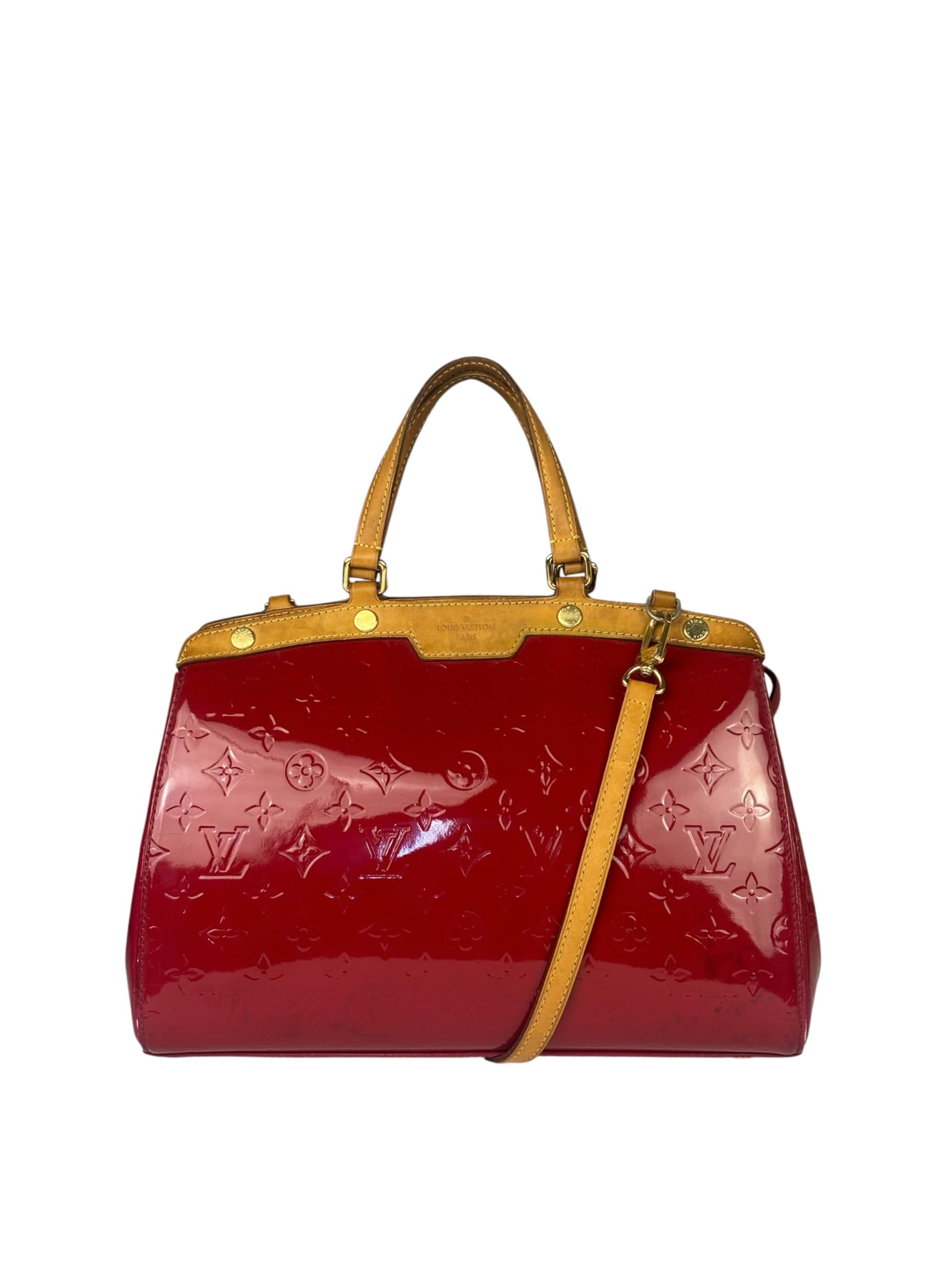 Louis Vuitton Red Vernis Brea Two-Way Bag MM