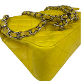 Chanel Yellow Quilted Lambskin Double Flap Bag 2009