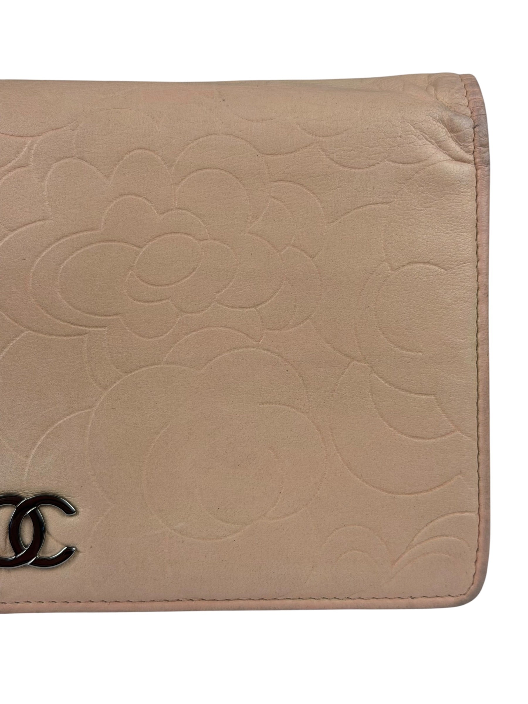 Chanel Light Pink Camila Leather Long Wallet