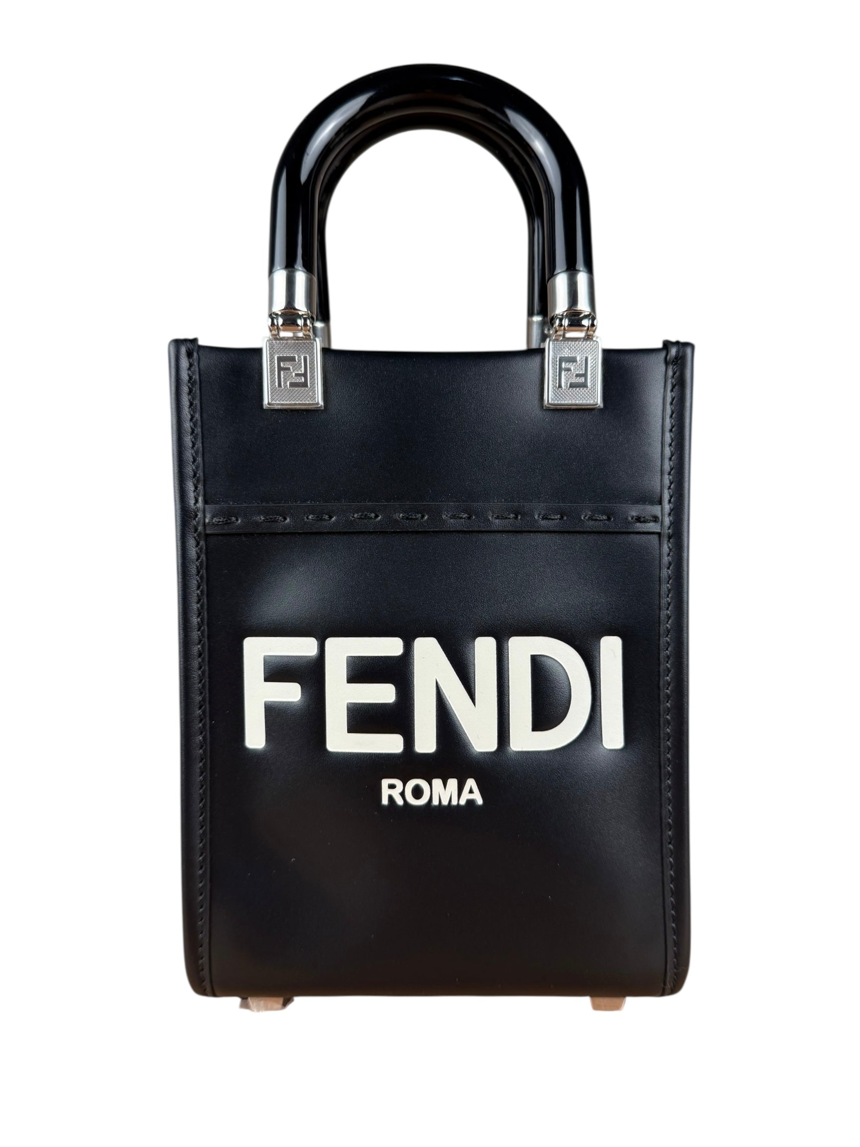 Fendi Black Mini Sunshine Shopper Tote