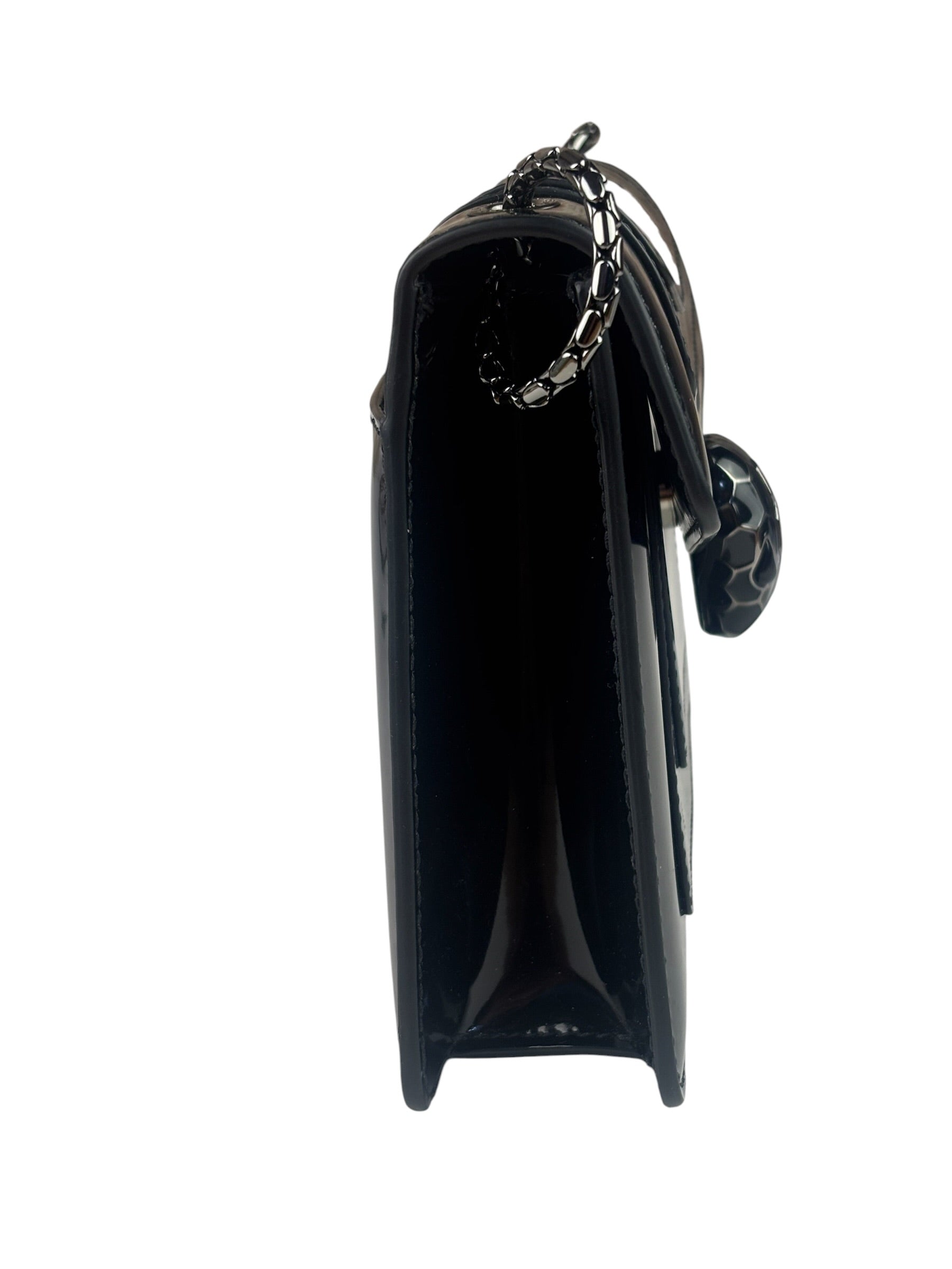 Bvlgari Black Patent Leather Small Serpenti Crossbody Bag