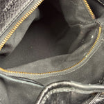 Balenciga Black Leather Classic Traveler Backpack