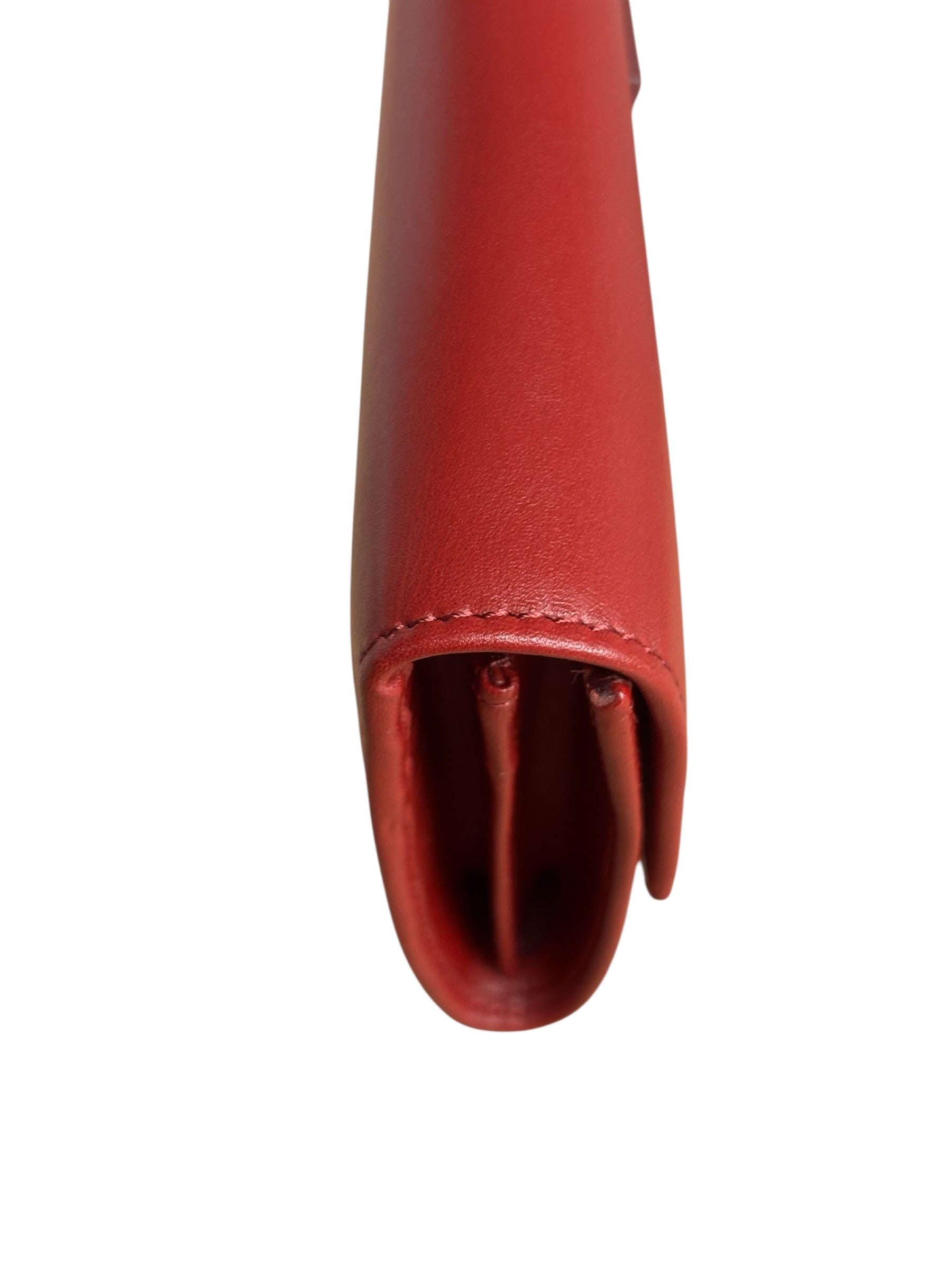 Fendi Red Leather Long Wallet
