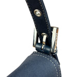 Fendi FF Wave Buckle Denim Baguette