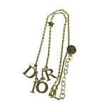 Christian Dior Dior Letter Charm/Pave O Star Necklace