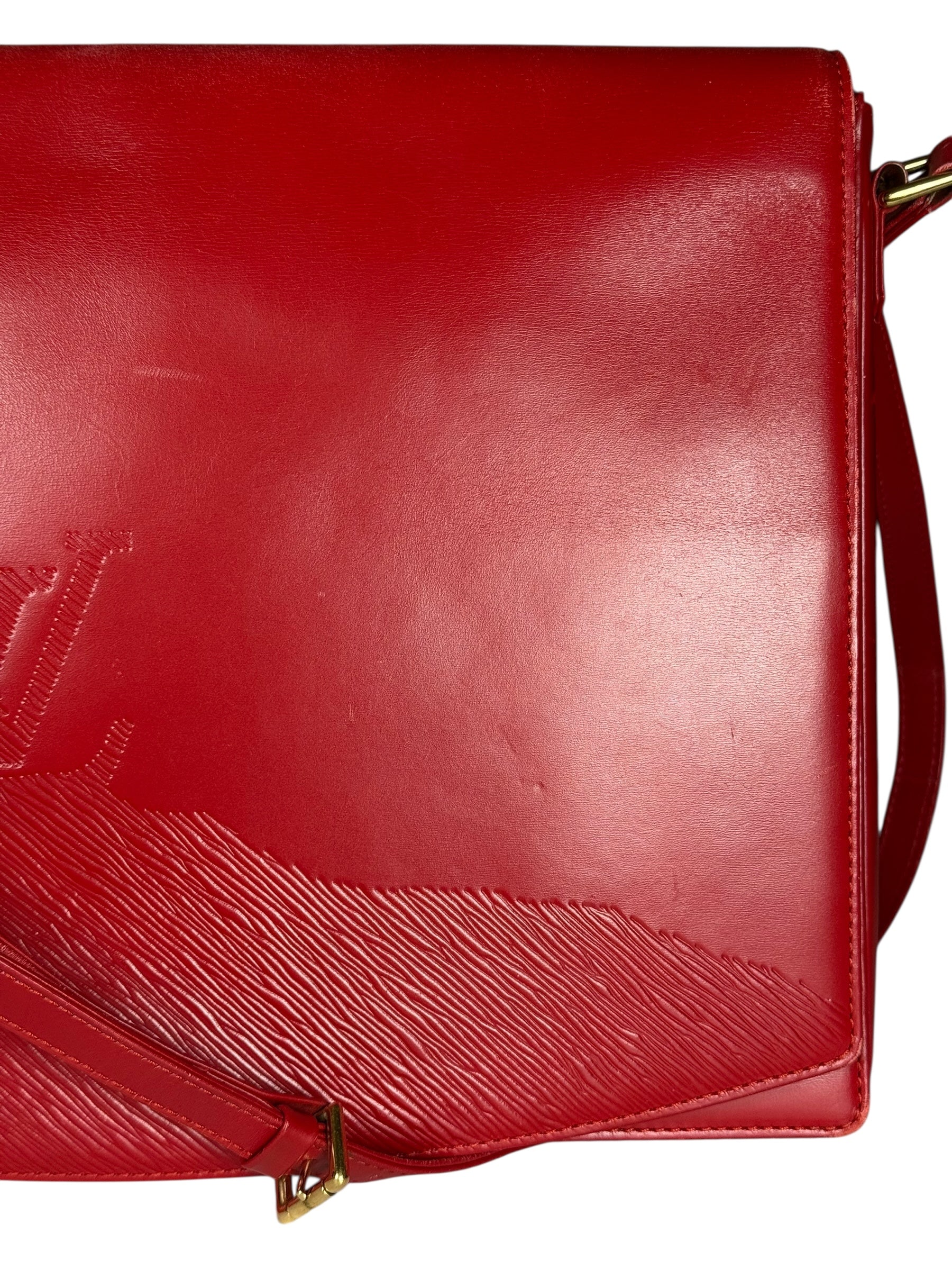 Louis Vuitton Red Epi Opera Delphes Work Bag
