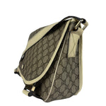 Gucci GG Leather Lined Flap Messenger Bag