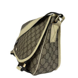 Gucci GG Leather Lined Flap Messenger Bag