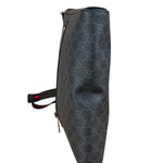Gucci Grey/Black Leather Trim GG Supreme Canvas Crossbody Bag