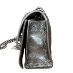 Balenciaga Silver Crush Small Souvenirs & Rhinestone Shoulder Bag