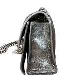Balenciaga Silver Crush Small Souvenirs & Rhinestone Shoulder Bag