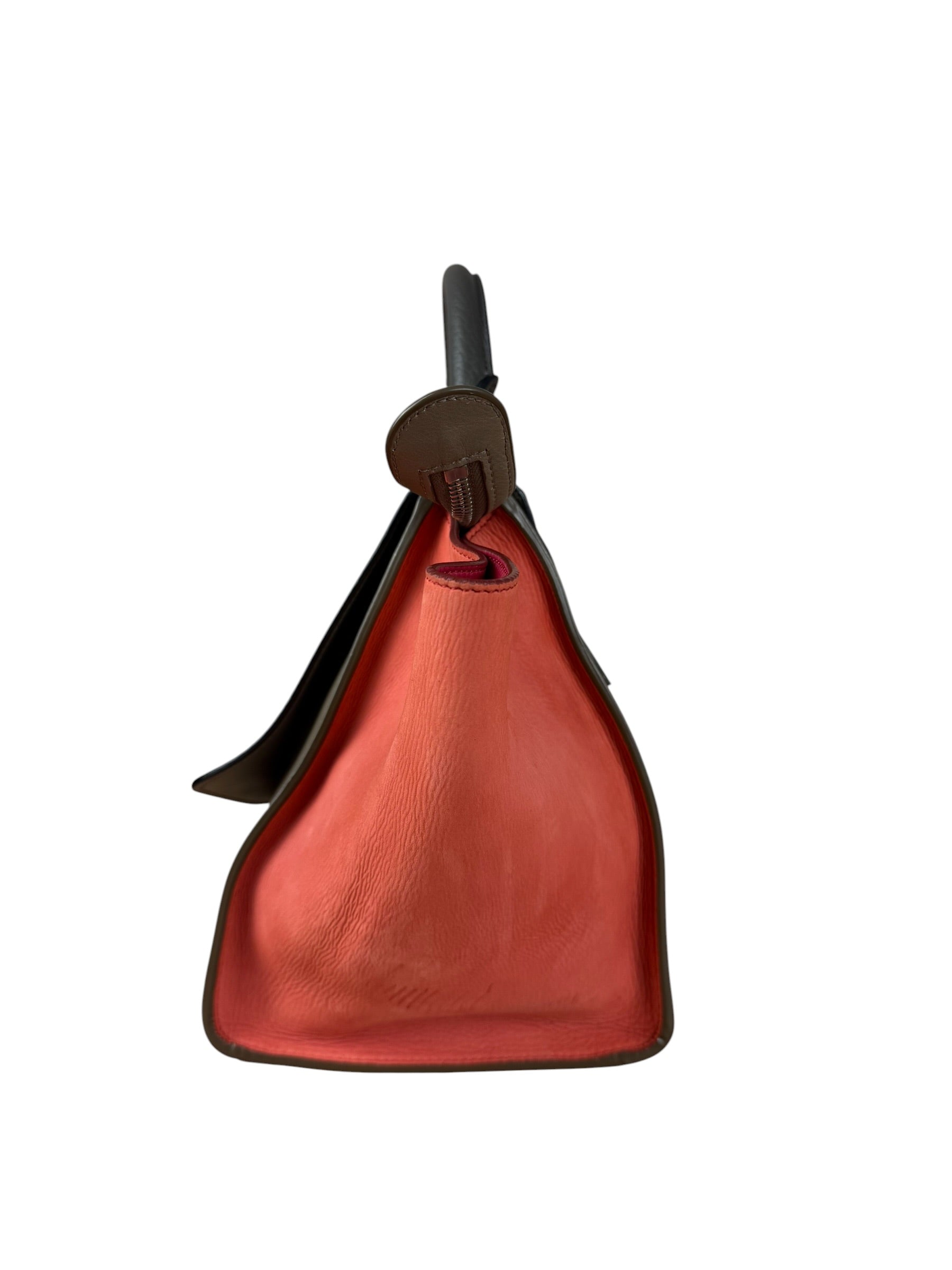 Celine Tricolor Trapeze Pebbled Leather Hand Bag