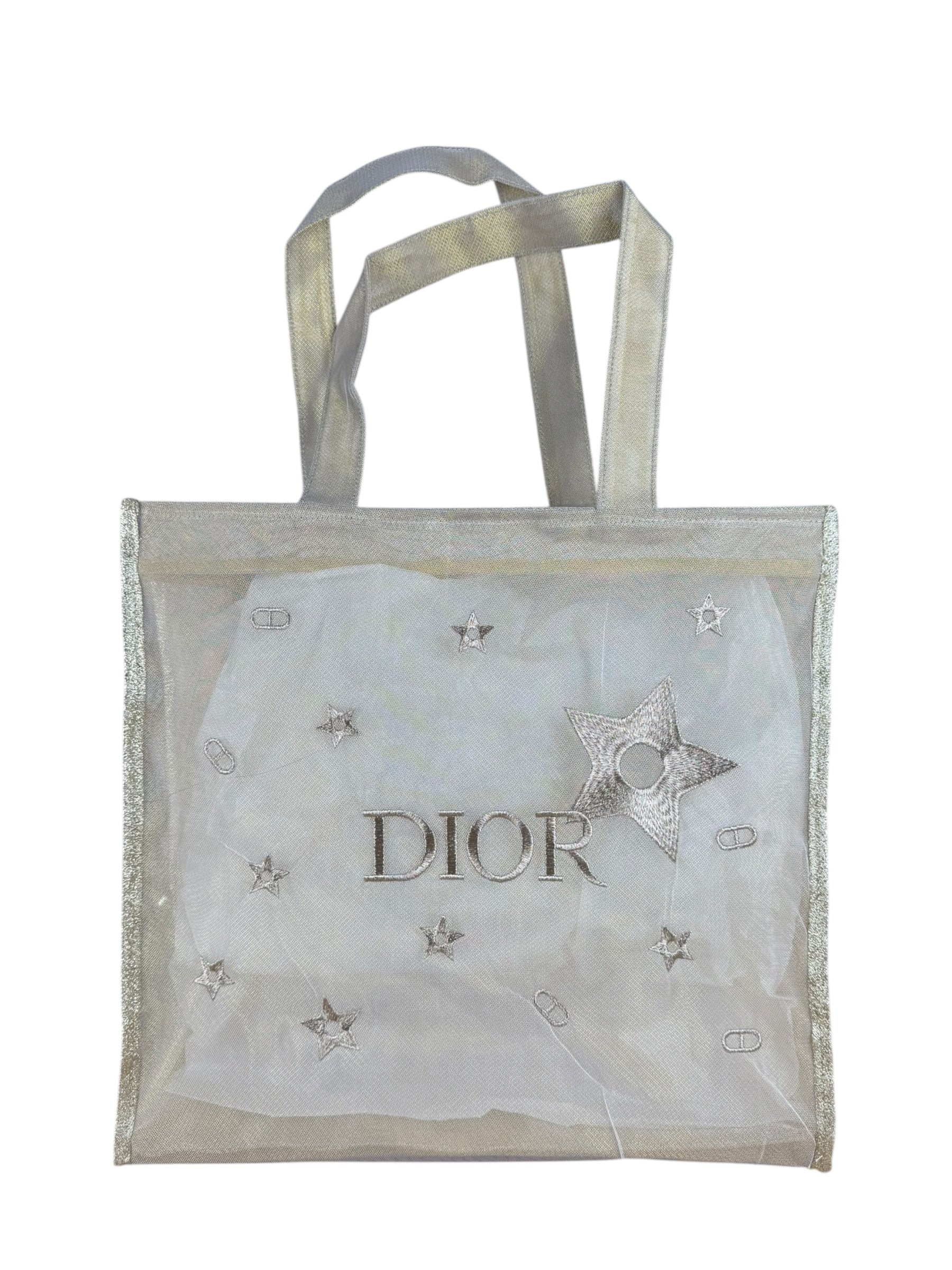 Dior Beauty Mesh Gold Shoulder Tote