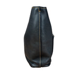 Coach Pebbled Leather Shoulder Bag Black Turn-Lock