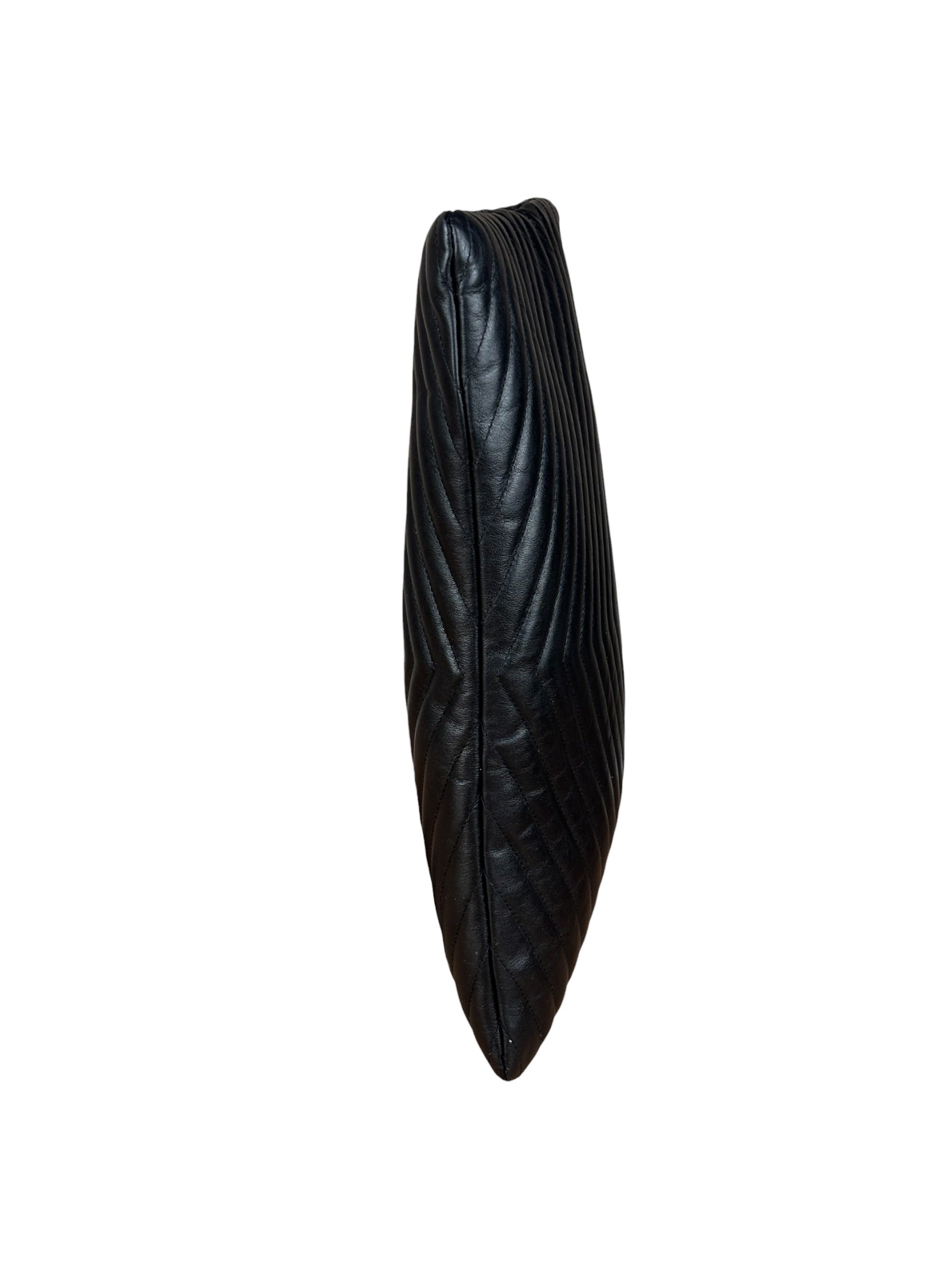 YSL Black Quilted Leather Cassandre Matelasse Pouch