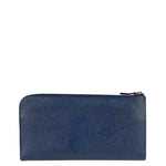 Hermes Navy/Burgundy Silk'In Classique Long Wallet