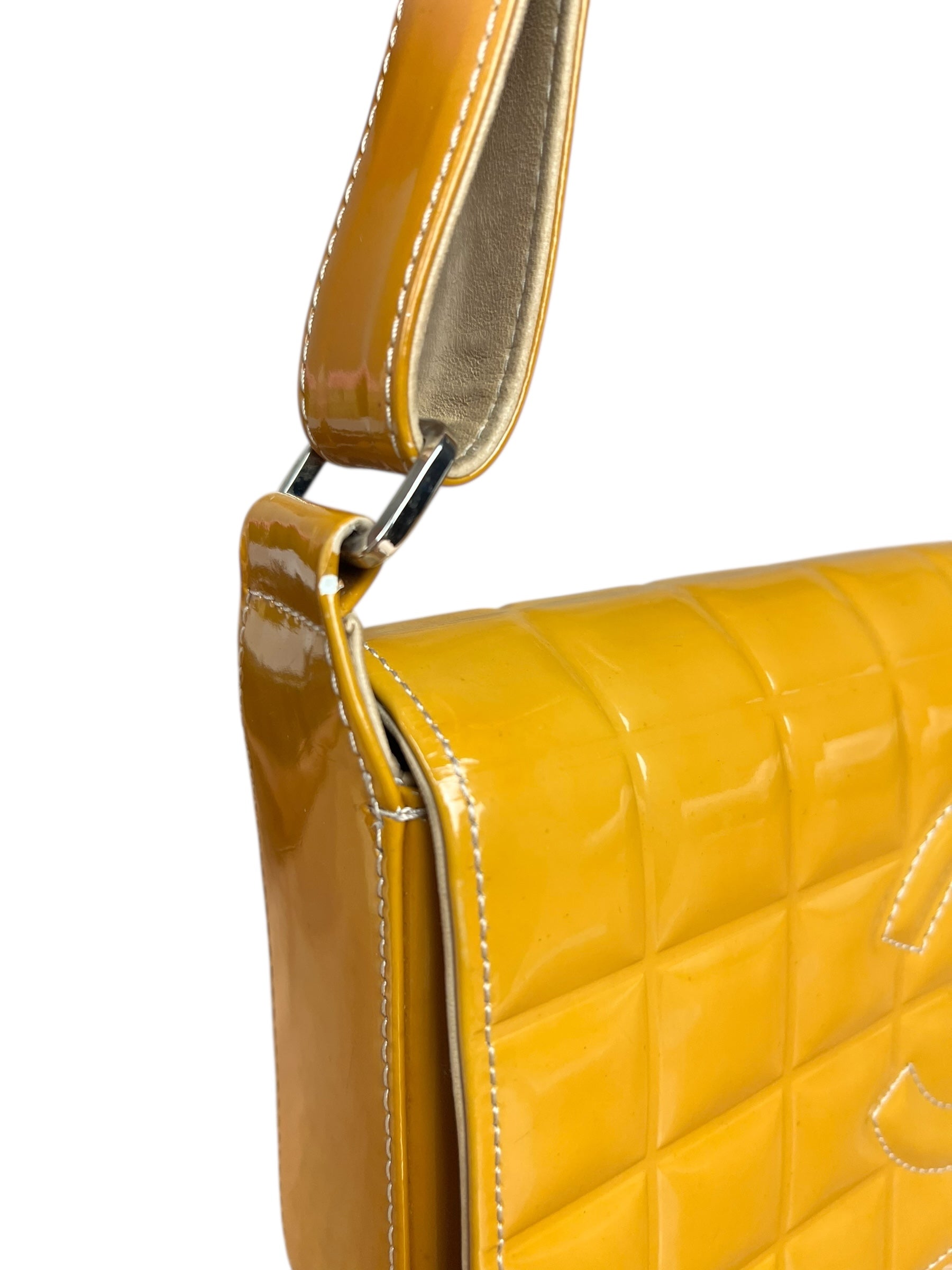 Chanel Vintage East West Patent Flap Bag