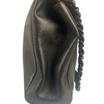 Chanel Black Pebbled Leather Curved Flap 1997