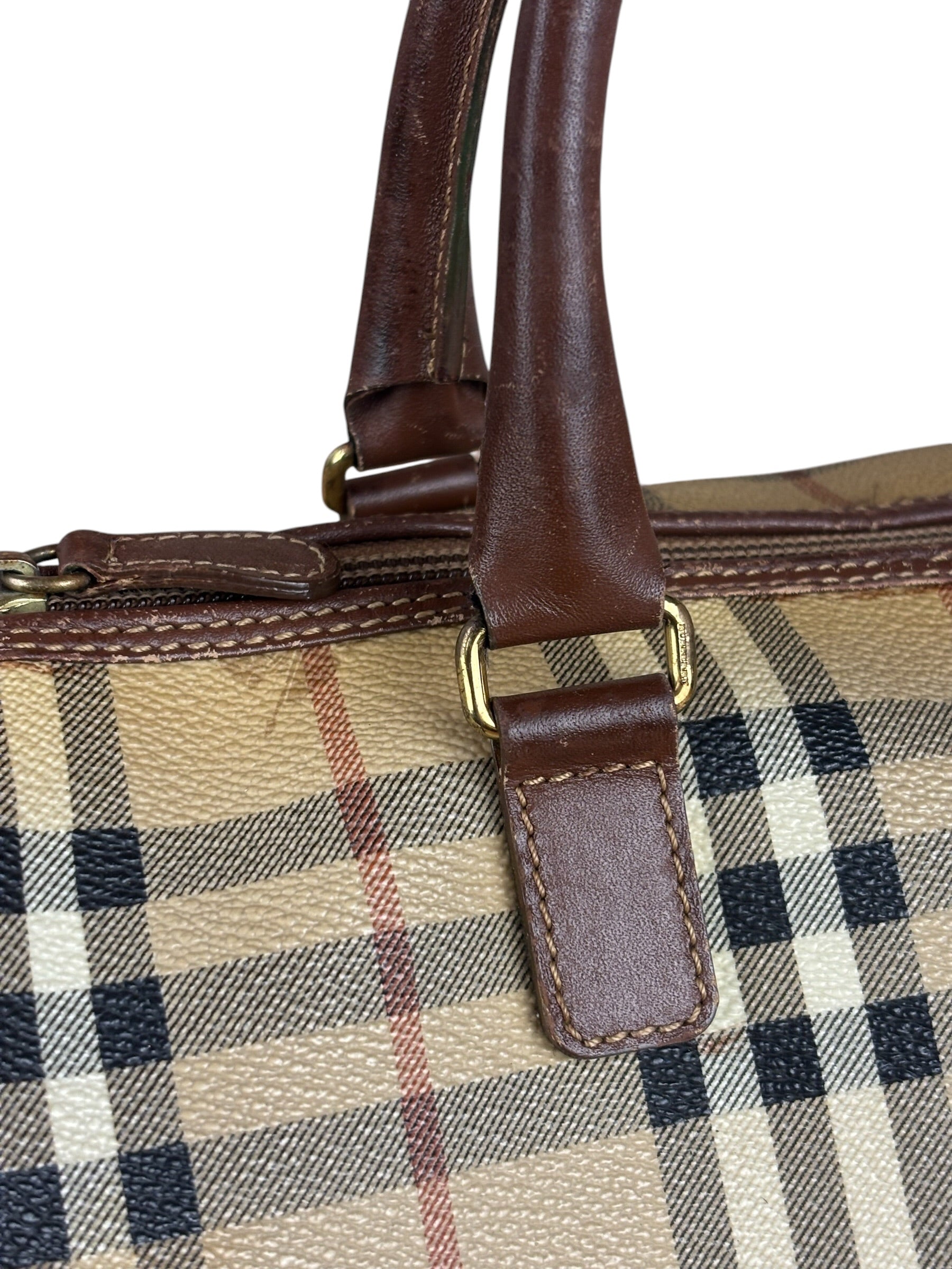 Burberry Vintage Haymarkert House Mini Boston Handbag
