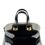 Fendi vintage Chameleon Black Patent Leather Handbag