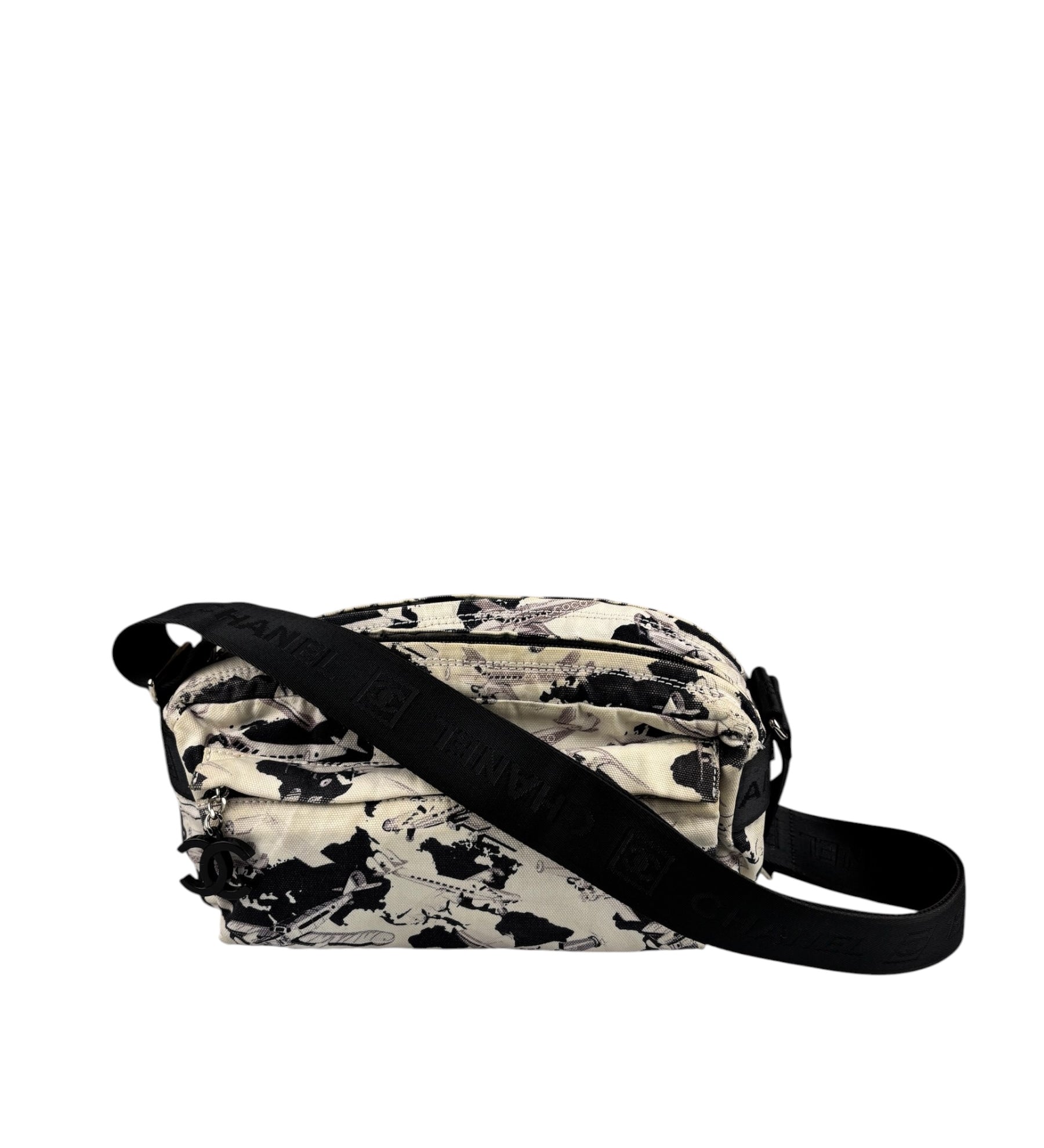Chanel Vintage Airline Canvas Shoulder/Crossbody Bag 2004