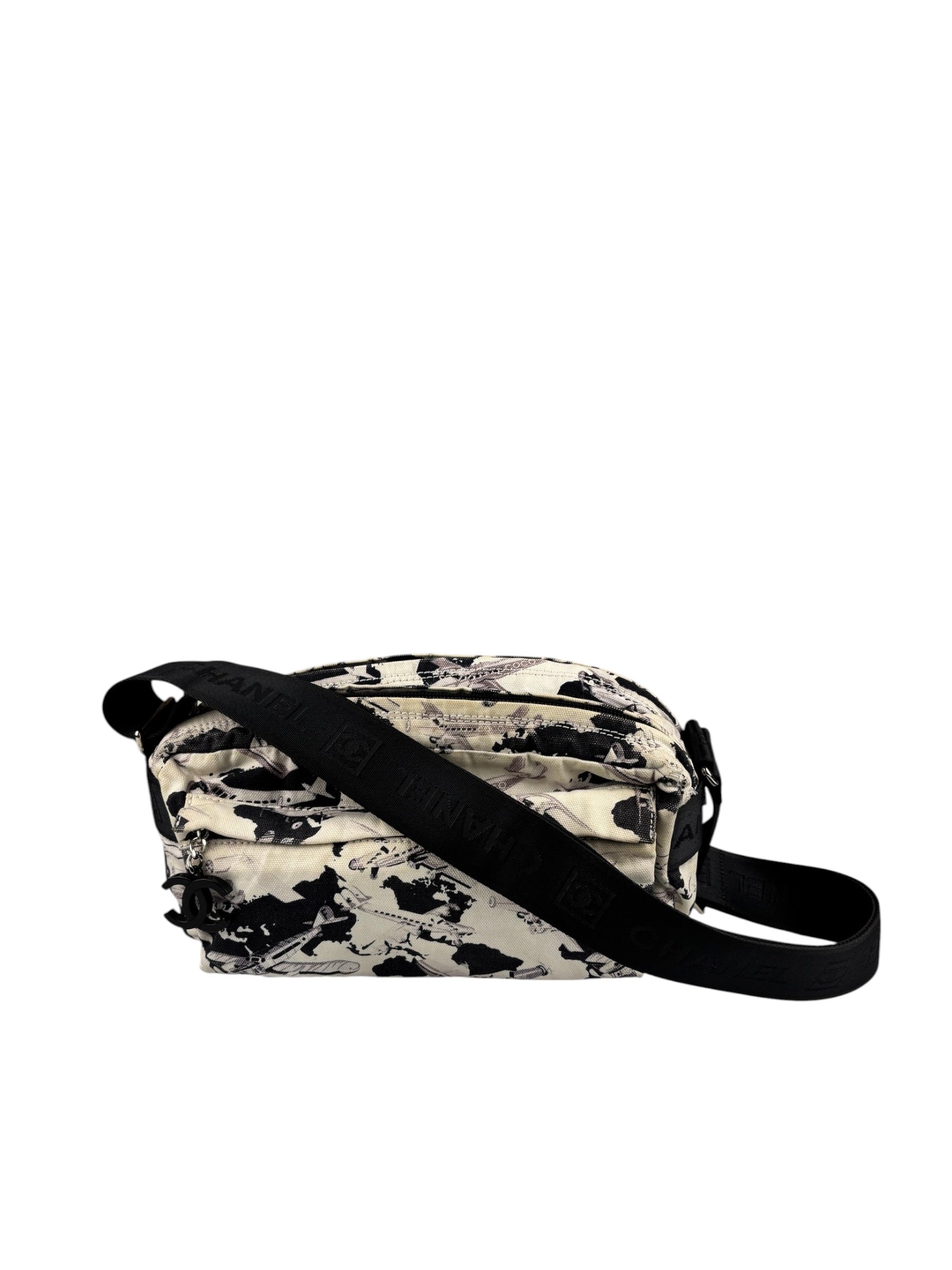 Chanel Vintage Airline Canvas Shoulder/Crossbody Bag 2004
